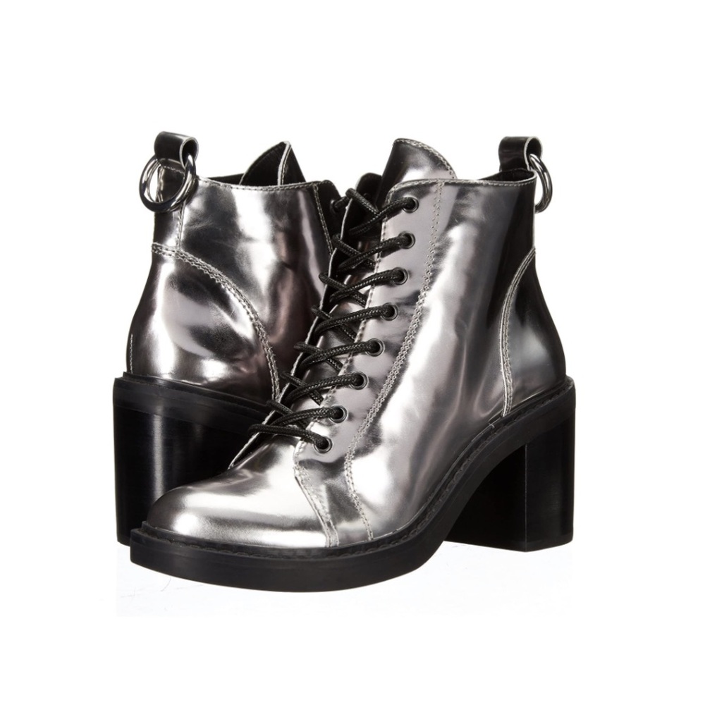 DOLCE VITA | Lynx Silver Combat Bootie